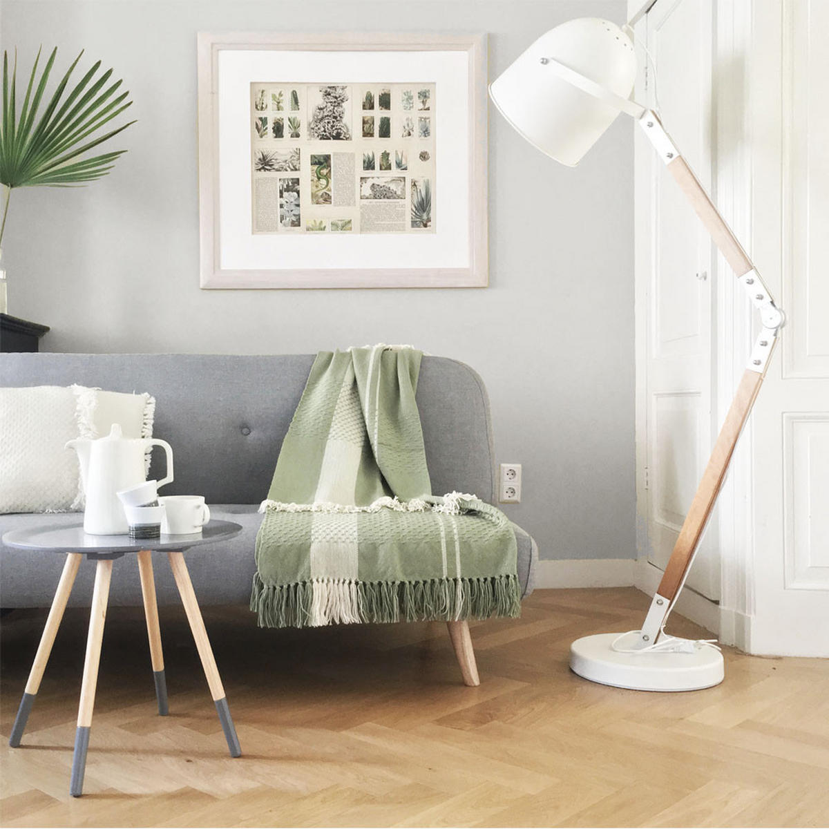 DECKE Fringe Grün - Grün, Textil (125/150cm) - Malagoon