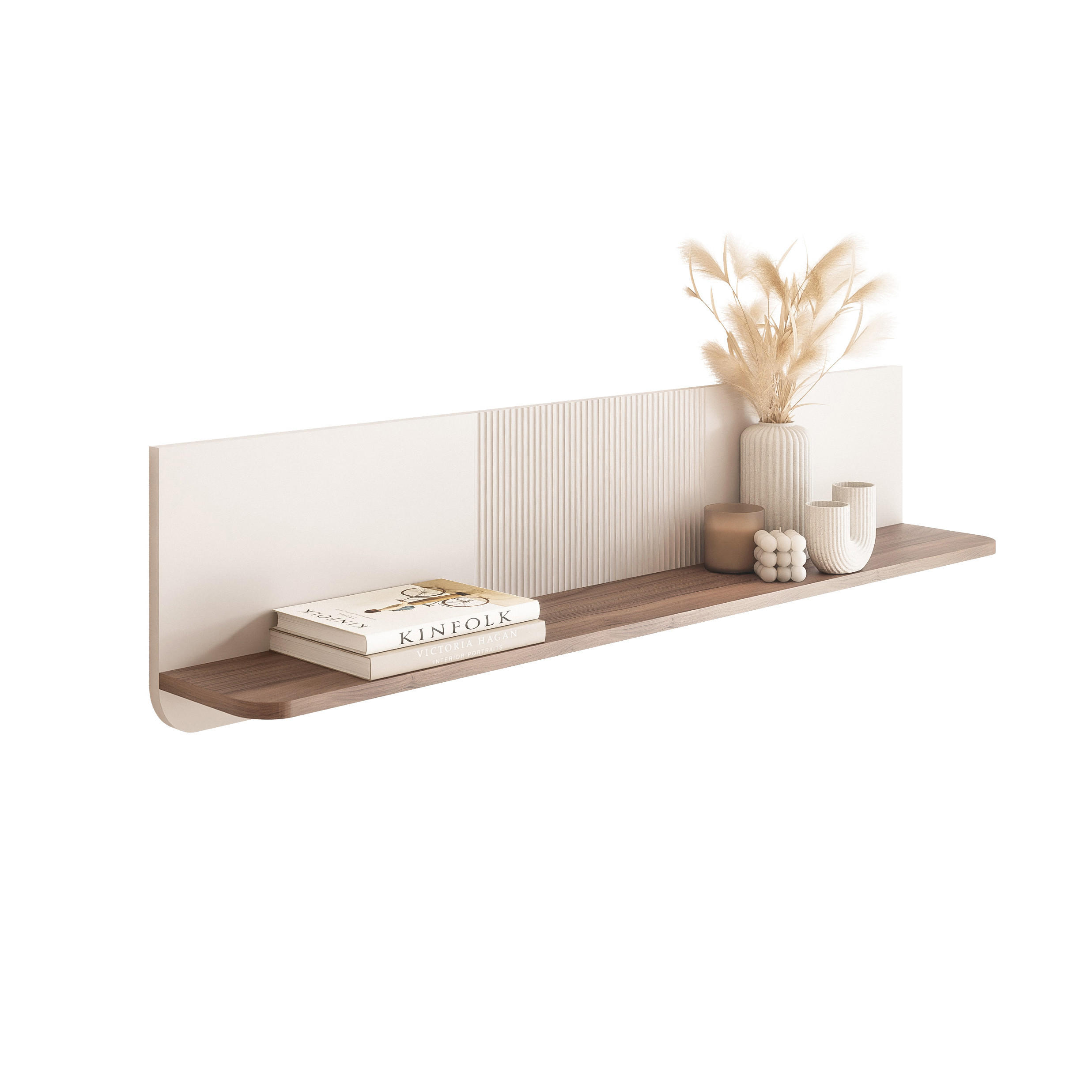 Idohome Hängeregal Kaschmir, Nussbaum 120x30x22 cm