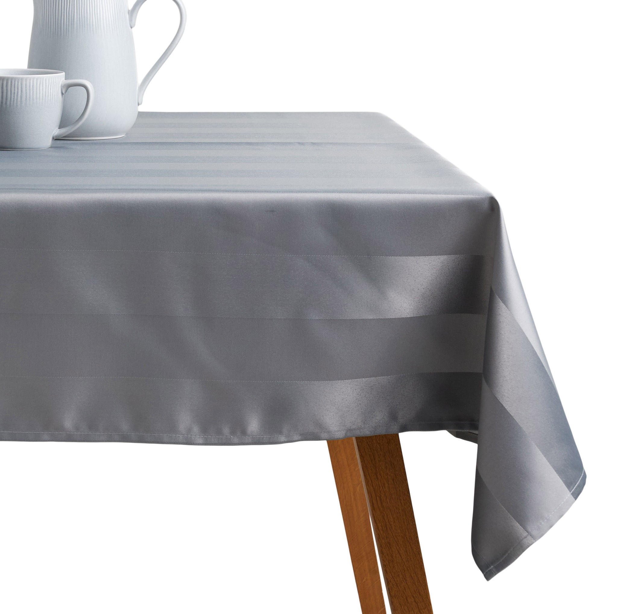 TISCHTUCH Delsie - Hellgrau, Textil (160/110/1cm) - home&you