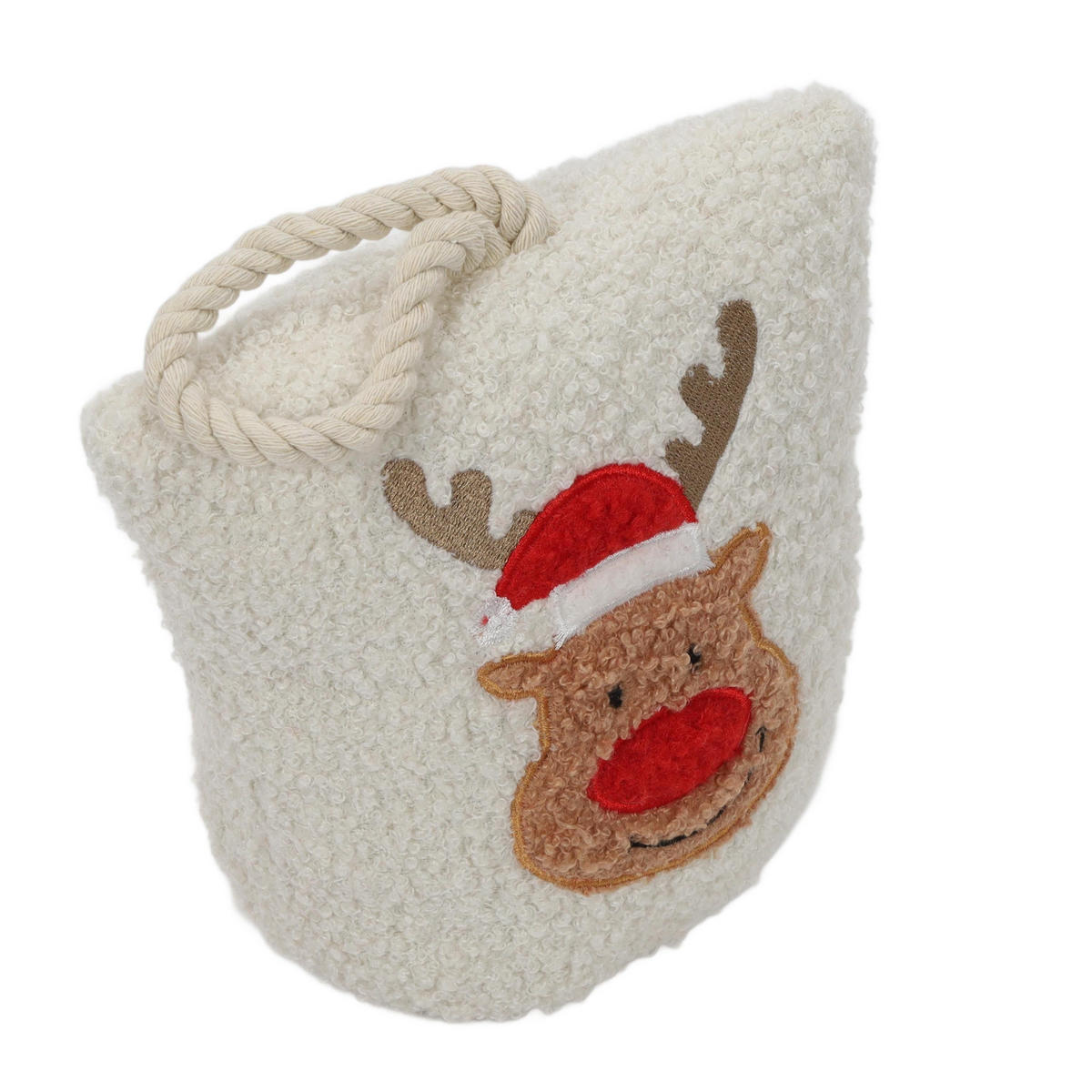 TÜRSTOPPER Weihnachtsmuster - Weiß, Textil (10/18cm) - Home Styling Collection