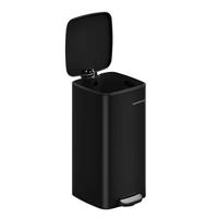 MÜLLEIMER 30 L Küche Tretmülleimer Stahl modern - Schwarz, Kunststoff (34/54.4/28.5cm) - Kaket