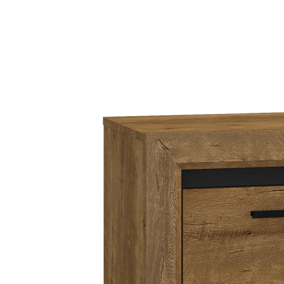 SIDEBOARD Baltica Lefkas Eiche / schwarz 138 / 43 / 94cm - Eichefarben/Braun, Holz/Holzwerkstoff (138/94/43cm) - Feldmann-Wohnen