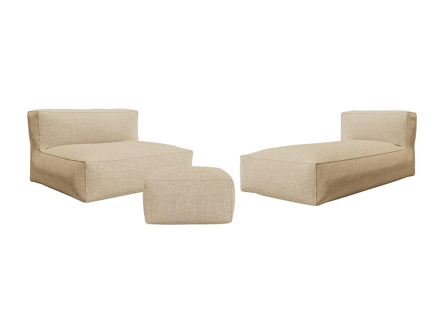 GARTENSITZGRUPPE im Set - 4 -Sitzer - Olefin - beige - NOUMARA - Beige, Textil - Vente-Unique