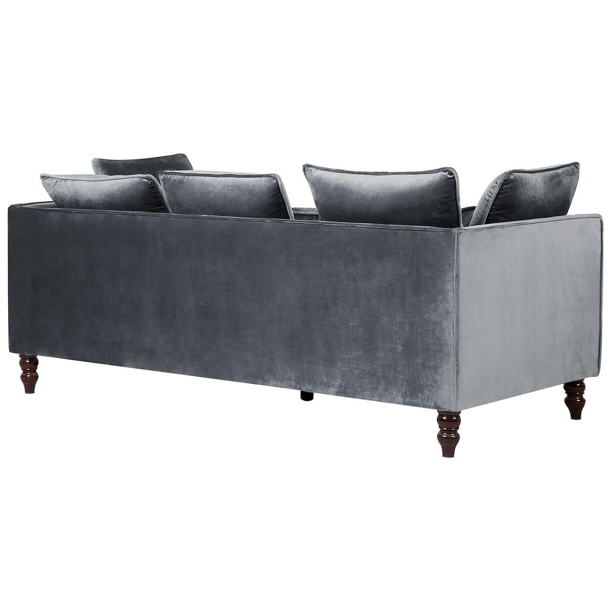 3-SITZER-SOFA Samtstoff Grau Fenstad - Grau, Textil (200/97/95cm) - Beliani