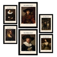 POSTER Set Mit 6 Rembrandt Malergalerie A3 & A4 Rahmenlos - Klar, Papier (29/3cm) - Nacnic