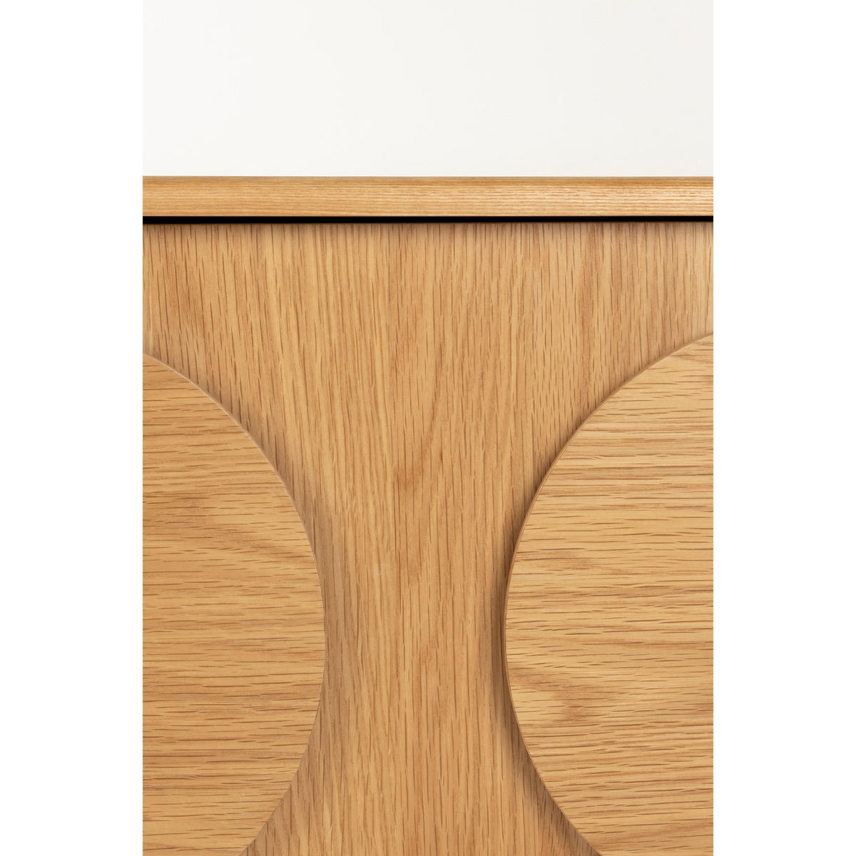SIDEBOARD Groove mit 2 Türen Eichenholz Natur - Naturfarben, Holzwerkstoff (82/58/40cm) - Zuiver