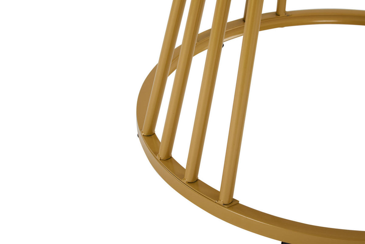 ESSTISCH 100x100x75 cm in Weiß aus MDF mit Marmoroptik auf stabilem Metallgestell - Weiß, Holzwerkstoff (90/75.5/18.5cm) - Modfu