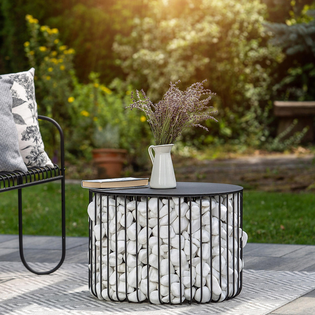 LOUNGETISCH 58 x 40 cm, schwarz - Schwarz, Metall (58/45/40cm) - KADAX
