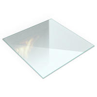 GLASPLATTE für Kaminofen 60x60 cm – Milchglas Optik - Transparent, Glas (60/50/0.4cm) - ArtPrintCave