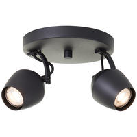 LED SPOT Vertino Schwarz 20/20/17 cm - Schwarz, Kunststoff (20cm) - Brilliant