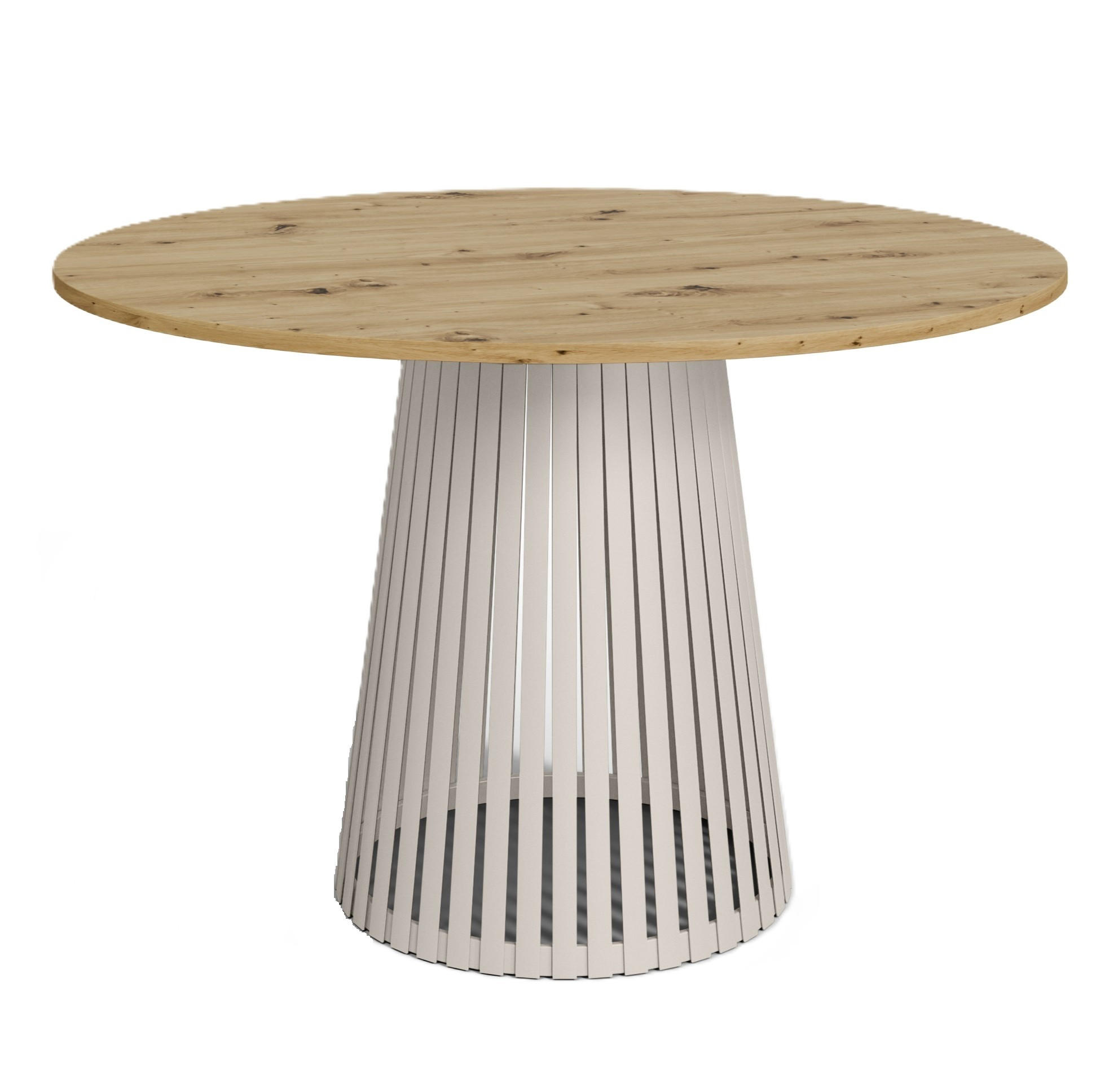 TISCH Kaschmir VIV Mit Lamellen Artisan Eiche Platte 75 cm - Braun, Holzwerkstoff (75/75/76cm) - Sepro Meble
