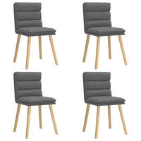 ESSZIMMERSTÜHLE 4 Stk. Dunkelgrau Stoff 45*54*86cm - Dunkelgrau, Metall (45/86/54cm) - ZMH