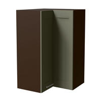 ECKHÄNGESCHRANK Oslo W14/60 Lava / Reed Green Matt 60 / 60 / 96cm - Dunkelgrau/Grün, Holz/Holzwerkstoff (60/96/60cm) - Feldmann-Wohnen