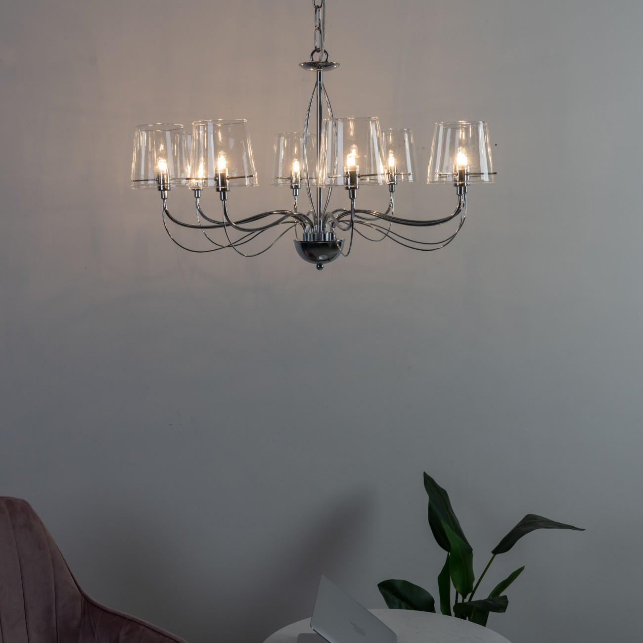 KRONLEUCHTER Matane, Transparant, 42cm - Transparent, Glas (42/62/42cm) - KOSILUM