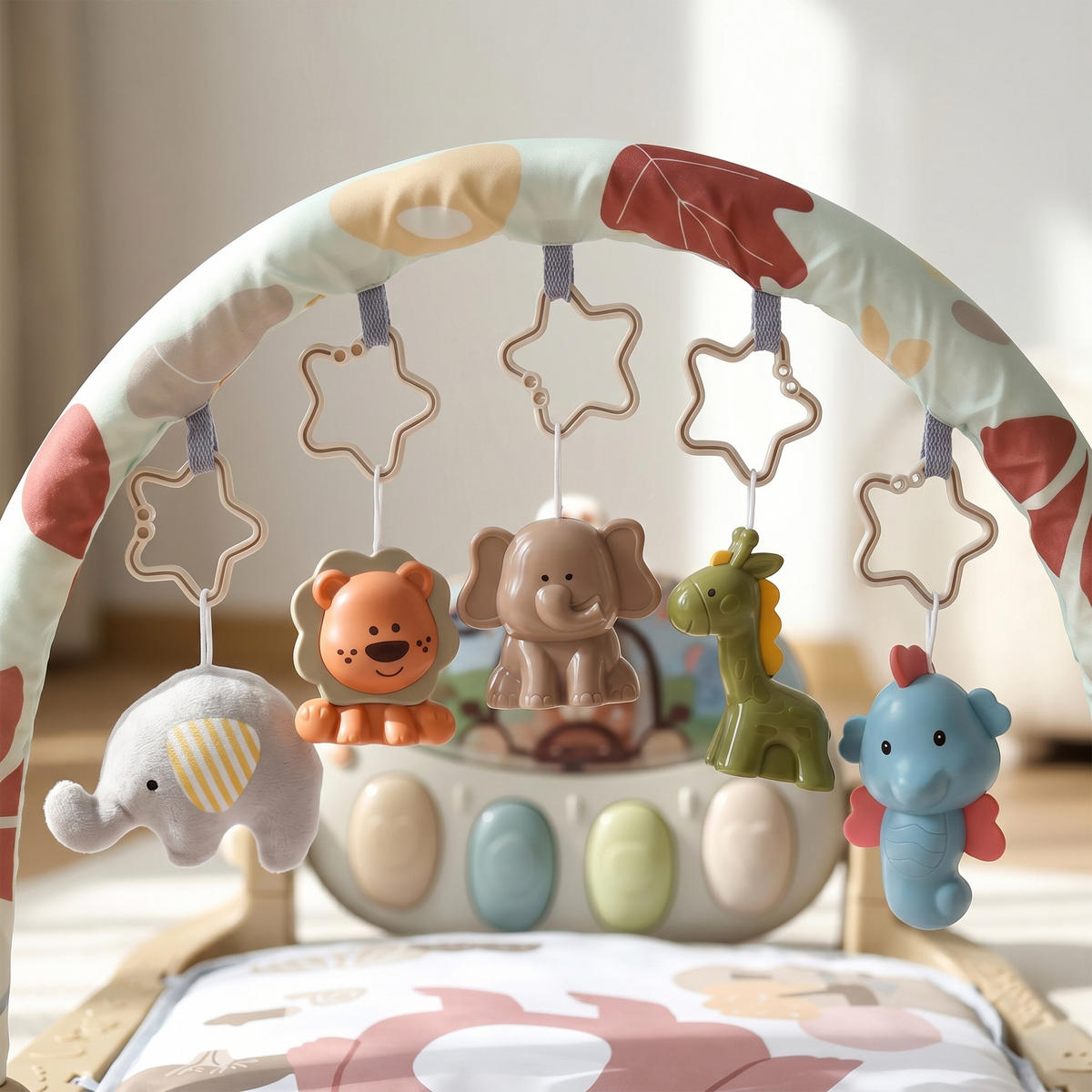 HRACÍ obl. - béžová, textil/plast (64/42/80cm) - Relaxdays