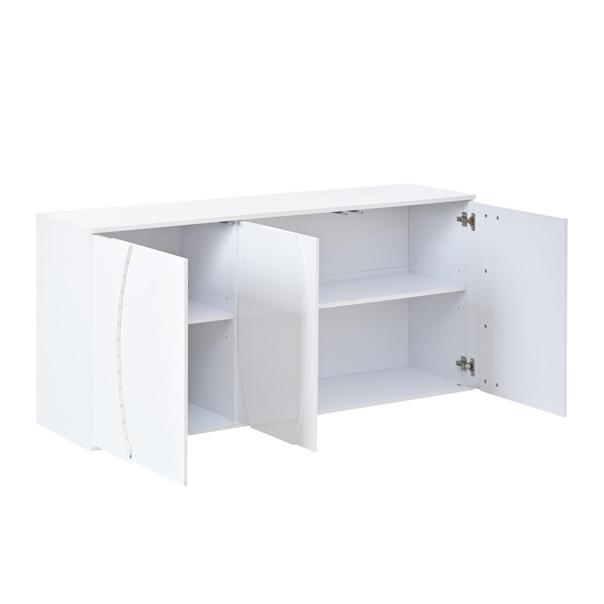 SIDEBOARD Weiß 150/40/70 cm - Weiß, Holzwerkstoff (150/70/40cm) - PANGIVO
