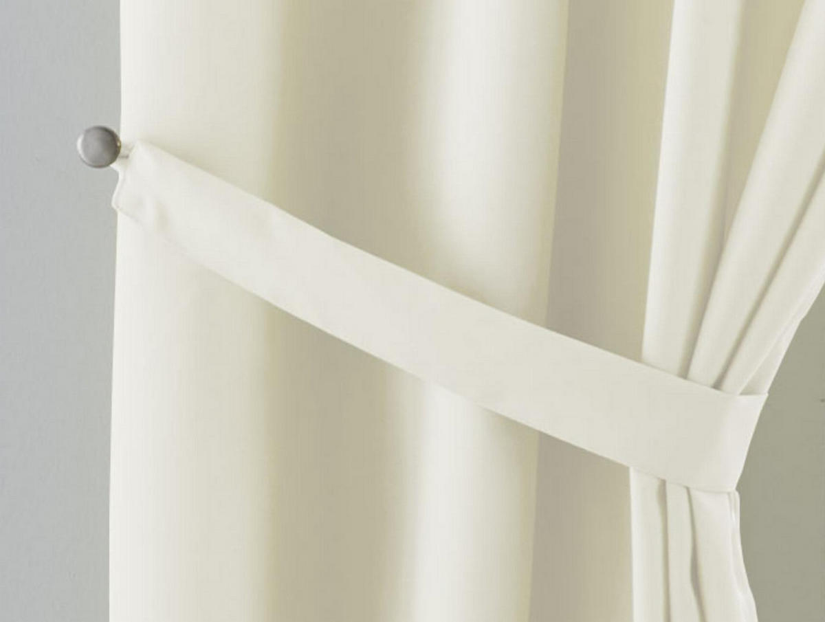 VORHANG 2ER SET PALERMO HxB 145x140 cm Creme - Creme, Textil (140/145cm) - Gardinenbox