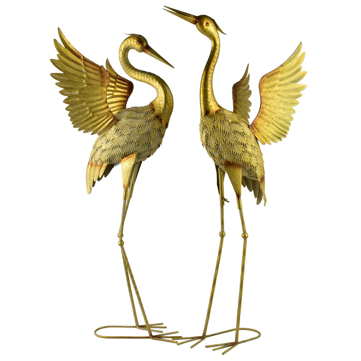 FIGURA, kovová, zelená - zlatá, kov (35/55/55cm) - Mondex