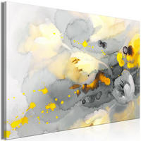 KUNSTDRUCK Grau 120/80 cm - Gelb/Grau, Textil (120/80cm) - KUNSTLOFT