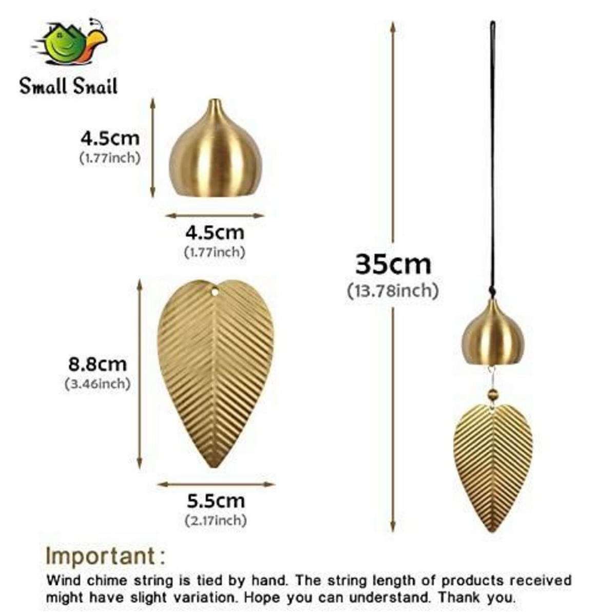 WINDSPIEL Kupfer 35 cm - Bronzefarben, Metall (35/5.5/4.5cm)