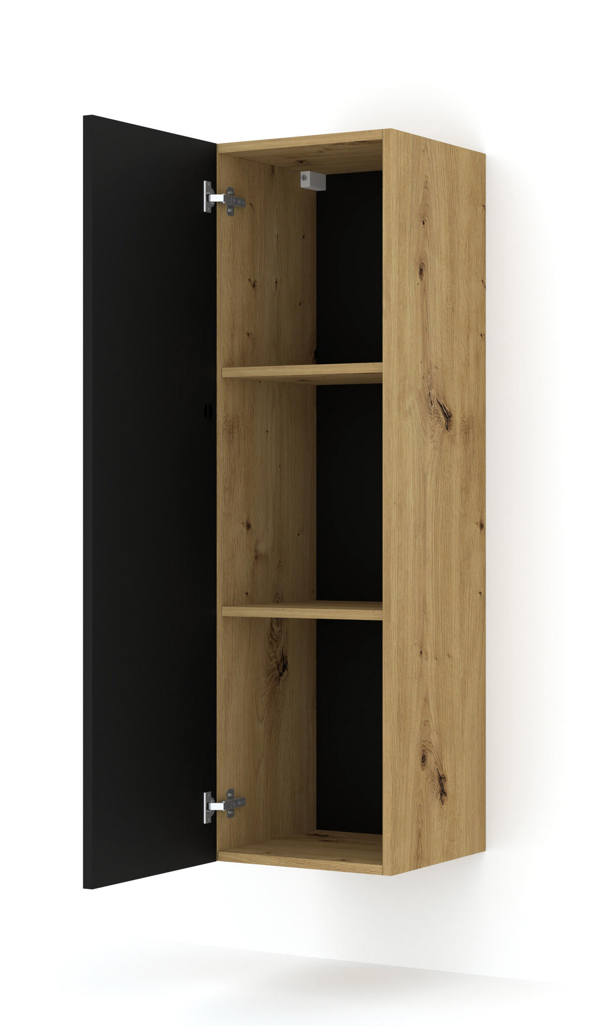 HÄNGESCHRANK Artisan Eiche, Schwarz 35/120/35 - Schwarz, Holzwerkstoff (35/120/35cm) - RAUMHIRSCH FURNITURE