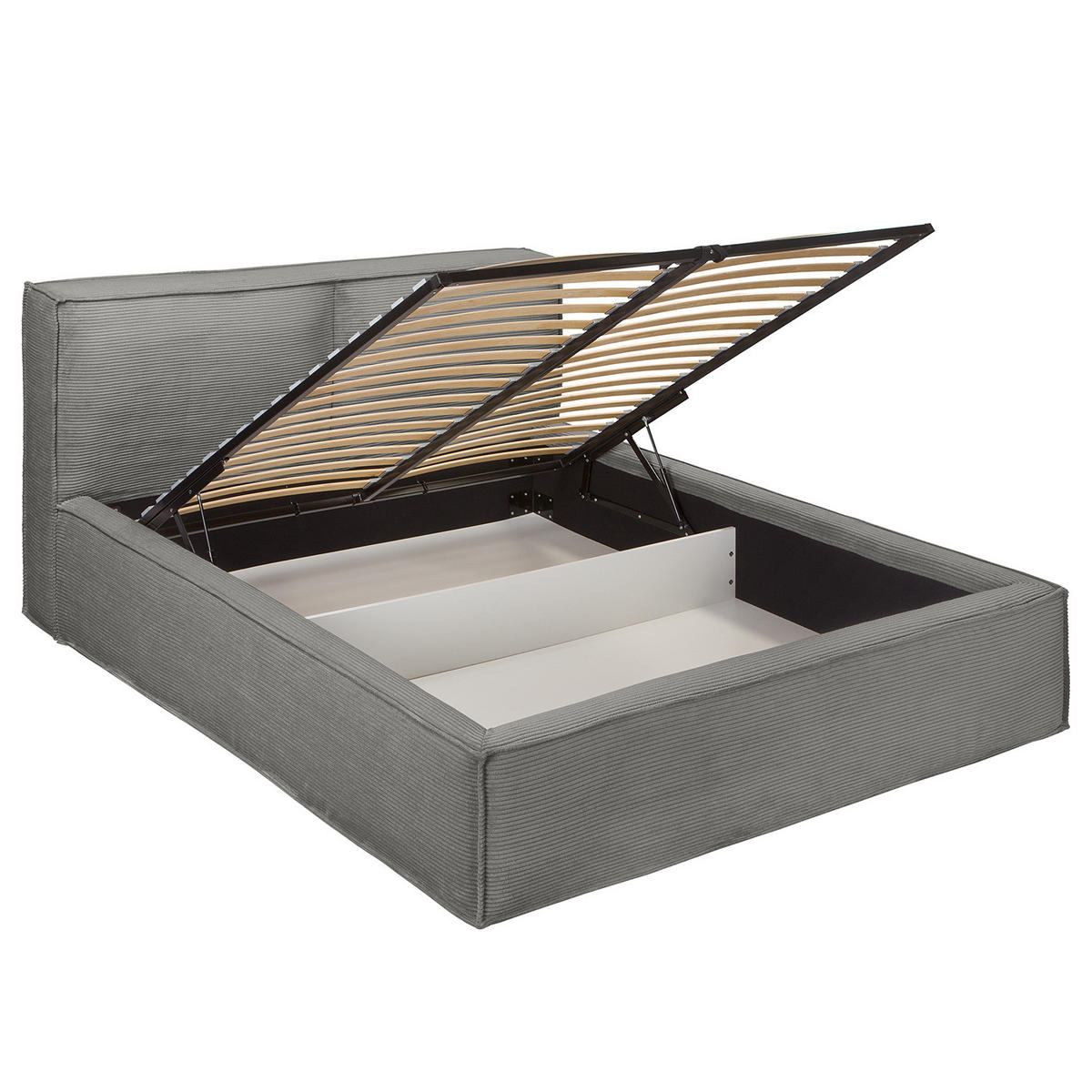 POLSTERBETT - Graphitfarben, Textil (220/200cm) - home24