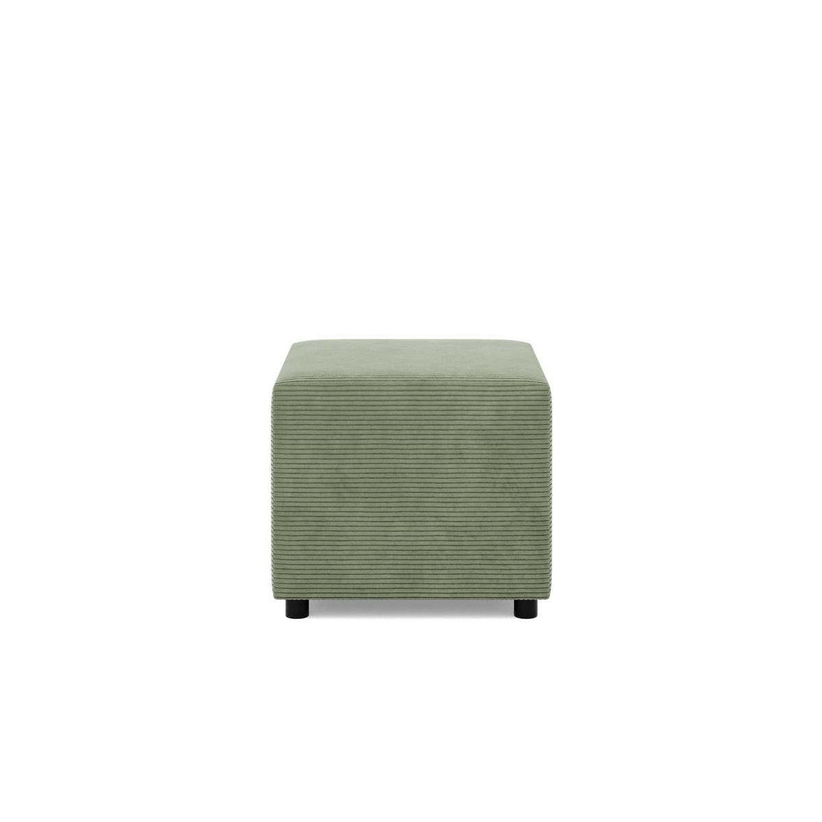 SITZPOUF 50 X 50 NEO, Cord - Grün - Grün, Textil (51/40/51cm)