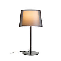 TISCHLEUCHTE ESPLANADE Transparent schwarz Chrom 15 W - Schwarz, Metall (25/25/50cm) - Rendl