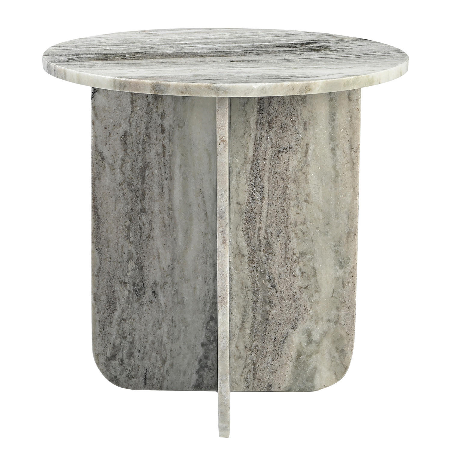 BEISTELLTISCH - Marmor Grau - Grau, Stein (40/40/40cm) - home24