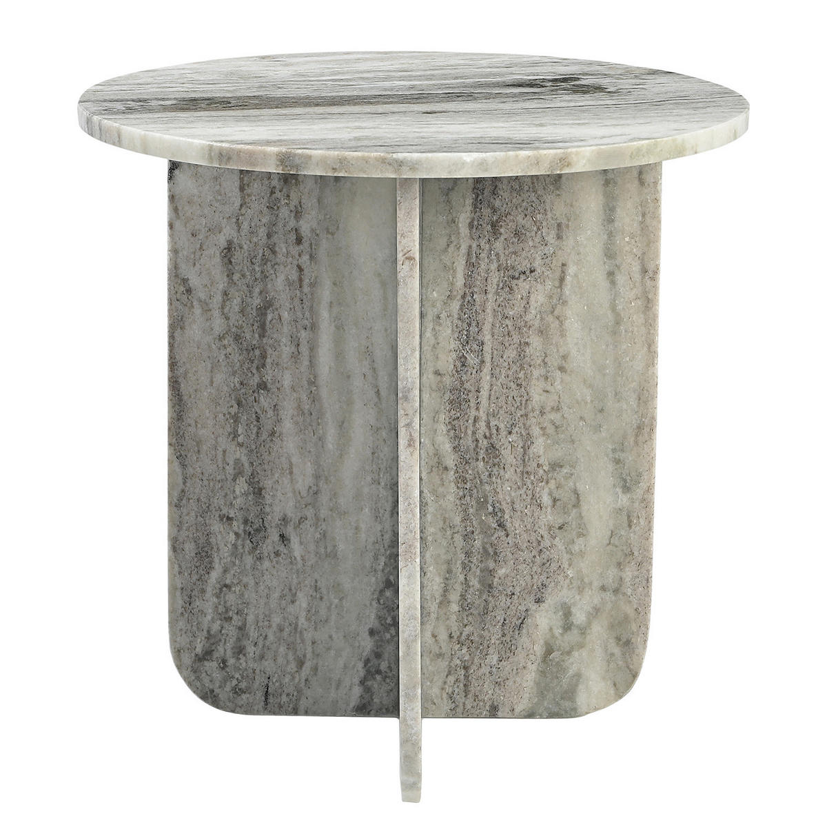 BEISTELLTISCH - Marmor Grau - Grau, Stein (40/40/40cm) - home24