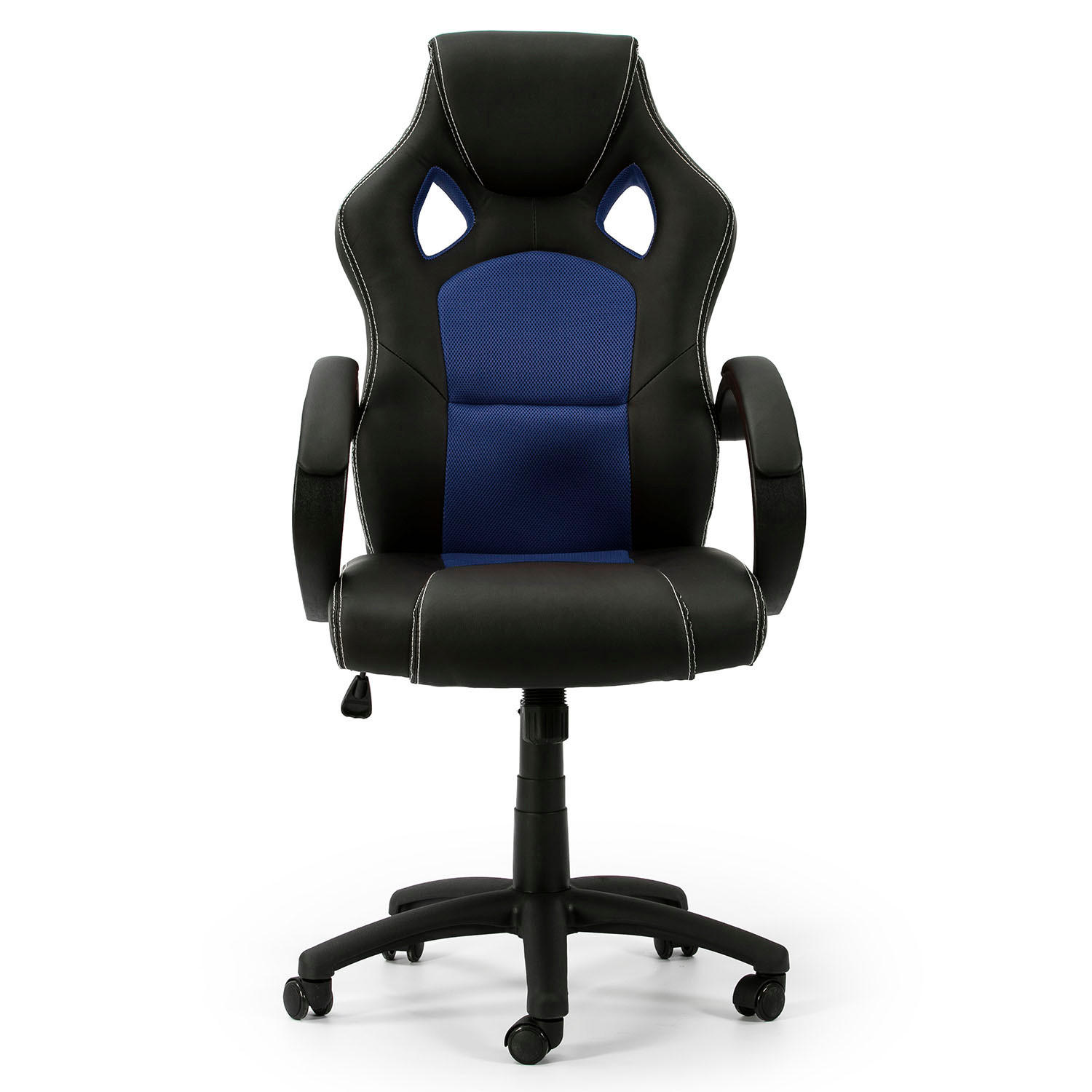 DREHSTUHL Hamilton Schwarz/Blau - Blau, Fell (68/112/61cm) - VS Venta-stock