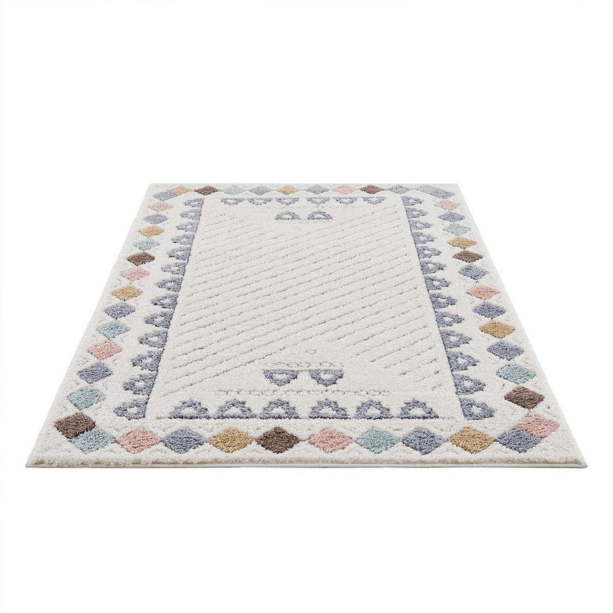 HOCHFLOR-TEPPICH Focus 3034 Multi 160x230 cm - Multicolor/Creme, Textil (160/230cm) - carpet city