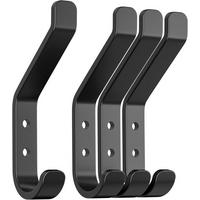 HANDTUCHHAKEN , Set mit 4 Wandhaken - Schwarz, Metall (1.3/4/9.5cm) - BELZ