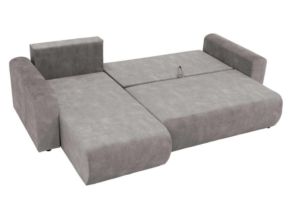 ECKSOFA Eliwo - Creme/Schwarz, Holz/Textil (252/158cm) - MIRJAN24