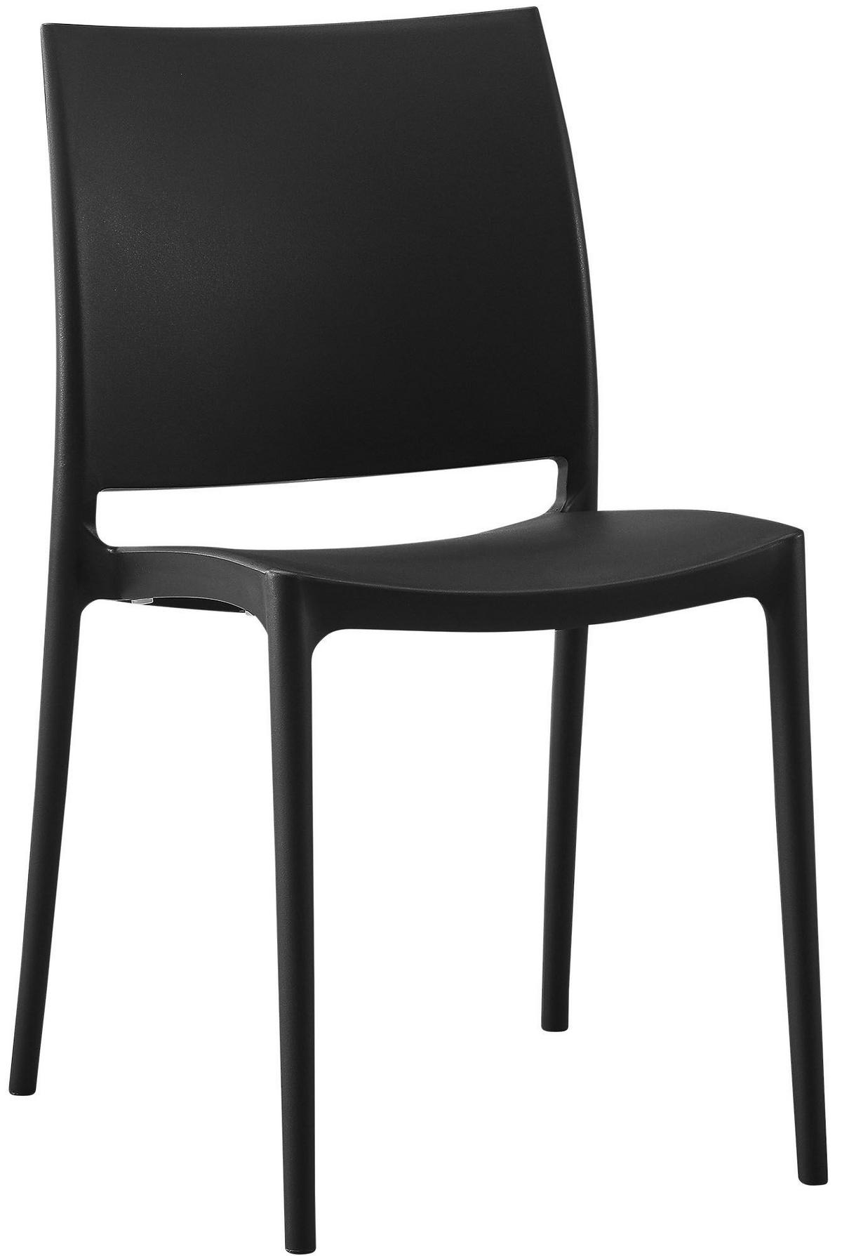 GARTENMÖBEL-SET Greta 4 Stühle 156x156x81cm Kunststoff Schwarz Balkonset - Schwarz, Kunststoff - DELUKE