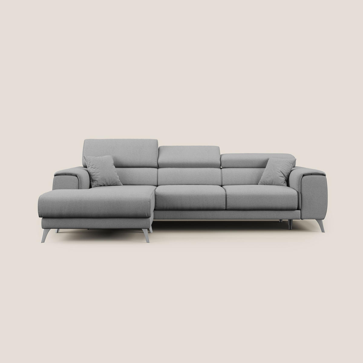 ECKSOFA LINKS Fusion - Grau, Textil (260/102cm) - Divani.store