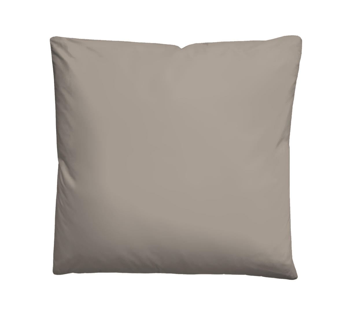 BETTWÄSCHE-GARNITUR Linon UNI taupe, 135x200 cm + 80x80 cm - Taupe, Textil (135/200cm) - biberna
