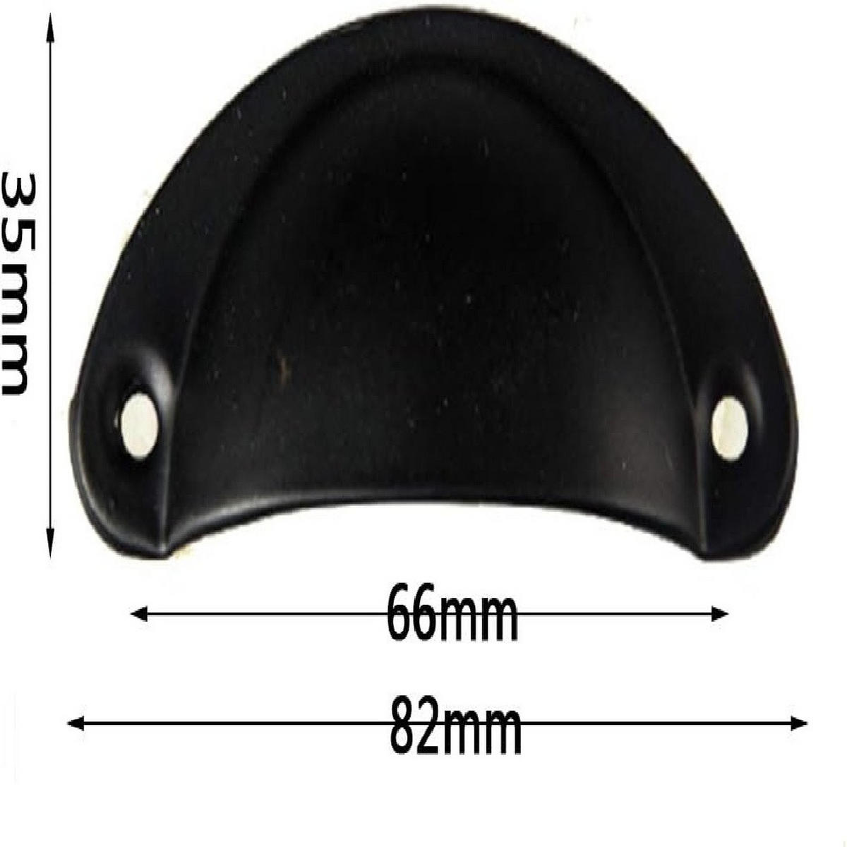 MÖBELGRIFF Schwarz 10er-Set 82 mm - Schwarz, Metall (3.5/3.5/8.2cm)