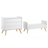 BABYZIMMER 2-teilig Vintage Weiß - Weiß, Holzwerkstoff (145/103/75cm) - Petits-meubles