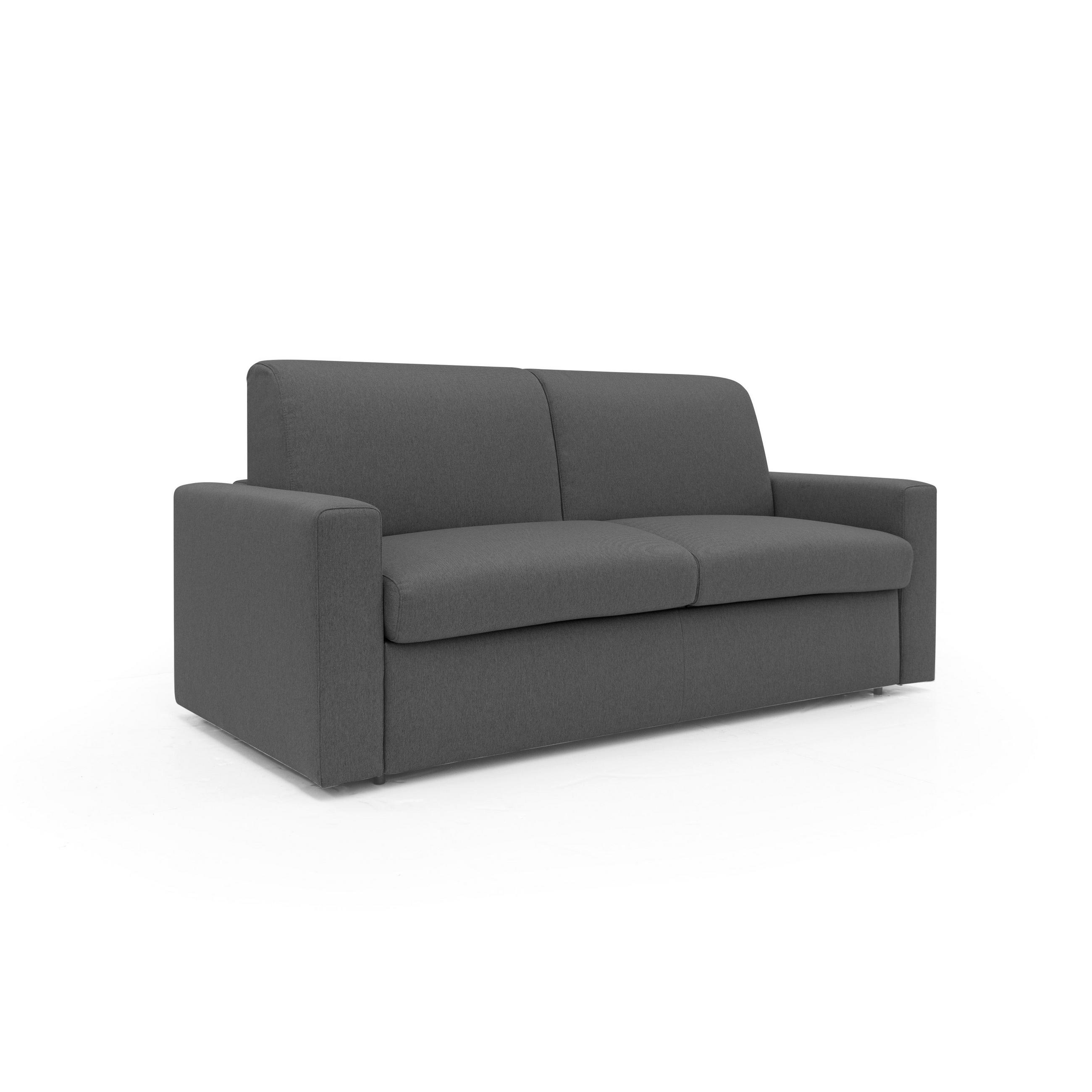 SCHLAFSOFA Kansas - Anthrazit, Textil (192/92/95cm) - Divani.store