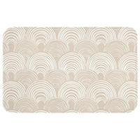 KOUPELNOVÁ PŘEDLOŽKA Vlny - Textura - Béžová 80x50 cm - kašmírová, textil/plast (80/50cm) - OnlyWow