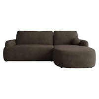 ECKSOFA Loridu, Seite: Rechts - Schwarz/Braun, Holz/Kunststoff (250/174cm) - MIRJAN24