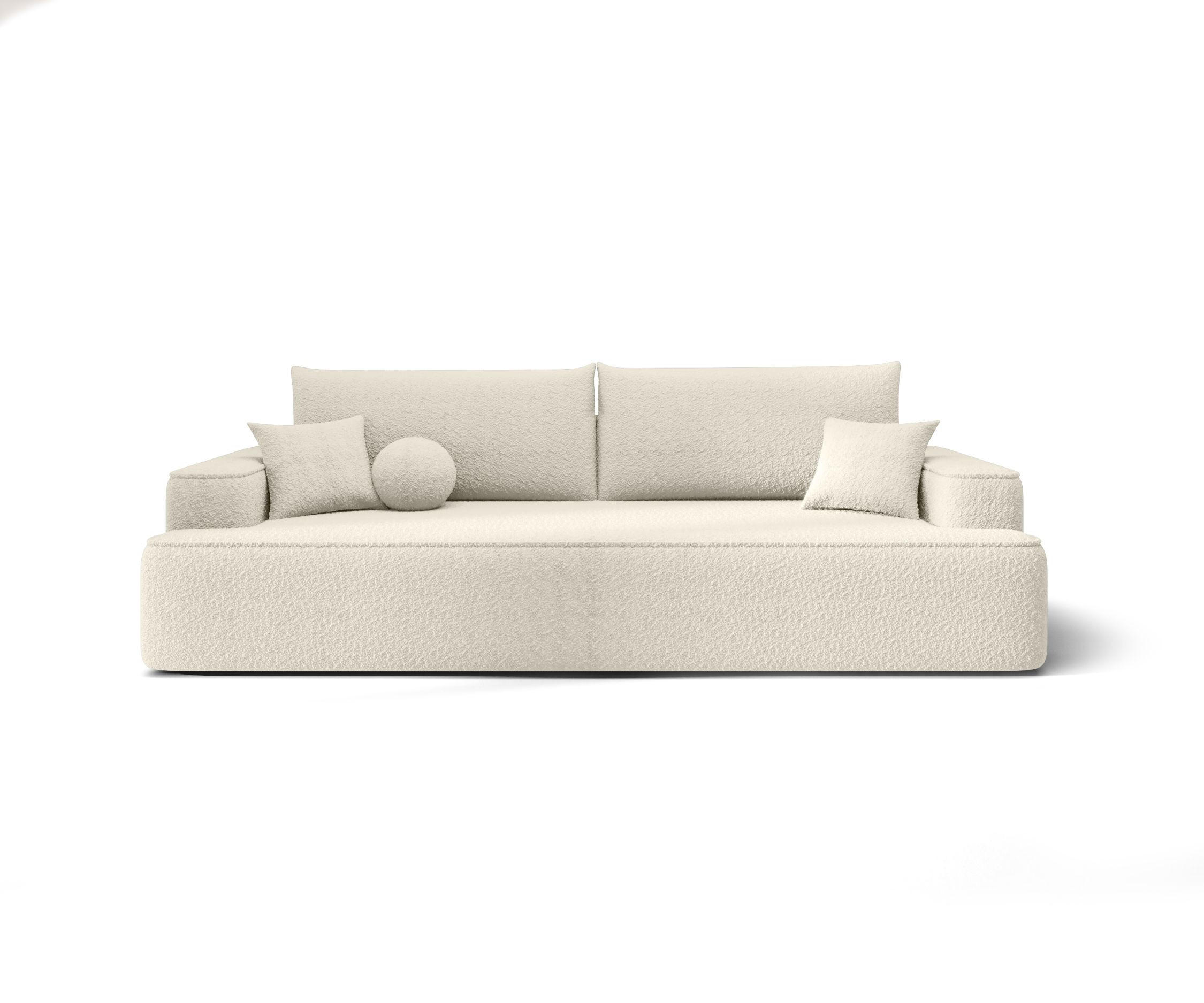 SOFA mit Schlaffunktion FIGO Quelle 03 - Beige, Textil (250/75/150cm) - Bedante