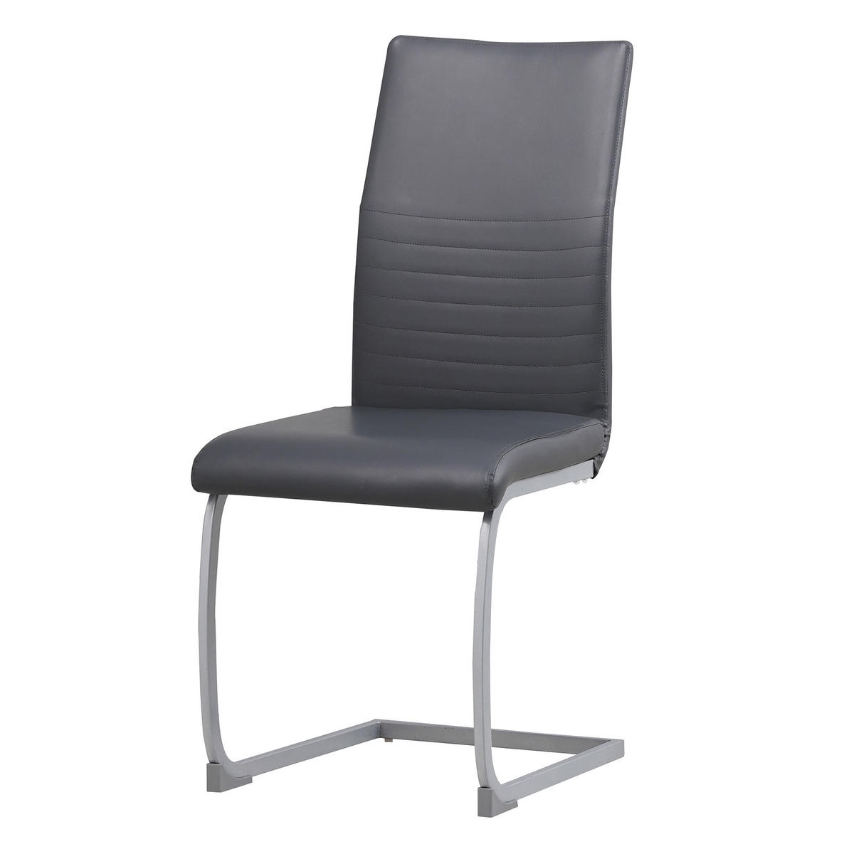 FREISCHWINGER MURANO, 4er Set, grau, kunstleder - Grau, Metall (45/99/59cm) - Albatros