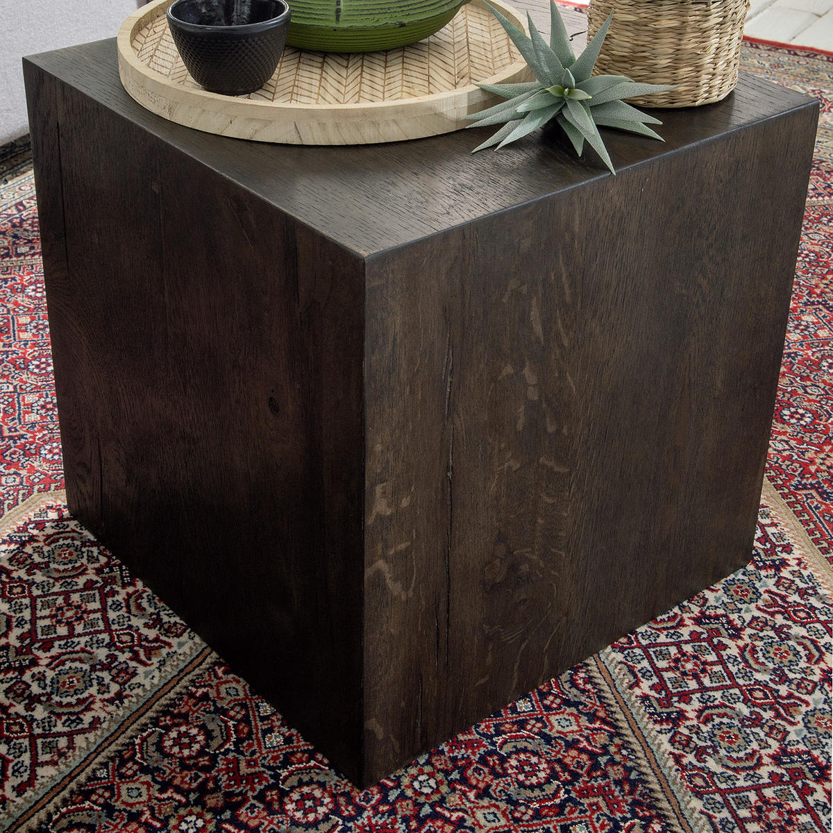 BEISTELLTISCH - Echtholzfurnier - Eichefarben, Holzwerkstoff (40/40/40cm) - home24