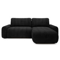 ECKSOFA Lelu Schwarz beidseitig - Schwarz, Kunststoff/Textil (245/165cm) - Selsey