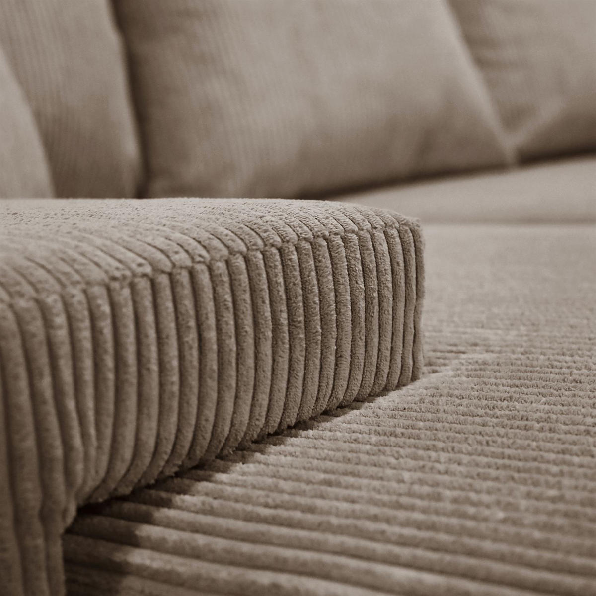 ECKSOFA LAVIO L mit Schlaffunktion und Bettzeugkasten Rechte - Braun, Textil (246/188cm) - Lookway