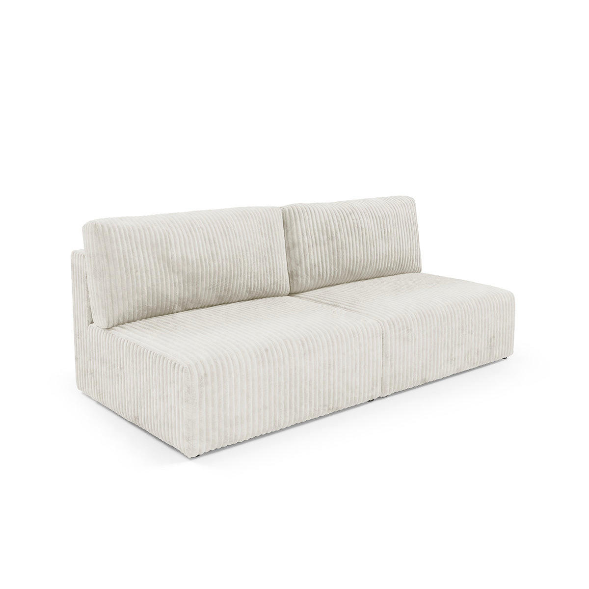 SOFA Angela 3 Sitzplätze Weiß - Weiß, Holz (216/86/102cm) - Petits-meubles