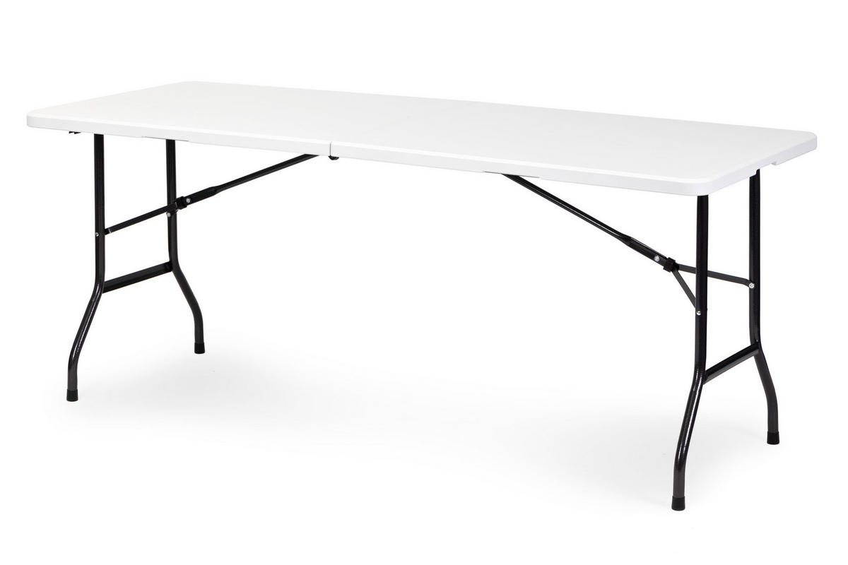 GARTENTISCH klappbar 180 x 75 cm - Weiß, Kunststoff (180/75/74cm) - Mat-Haus