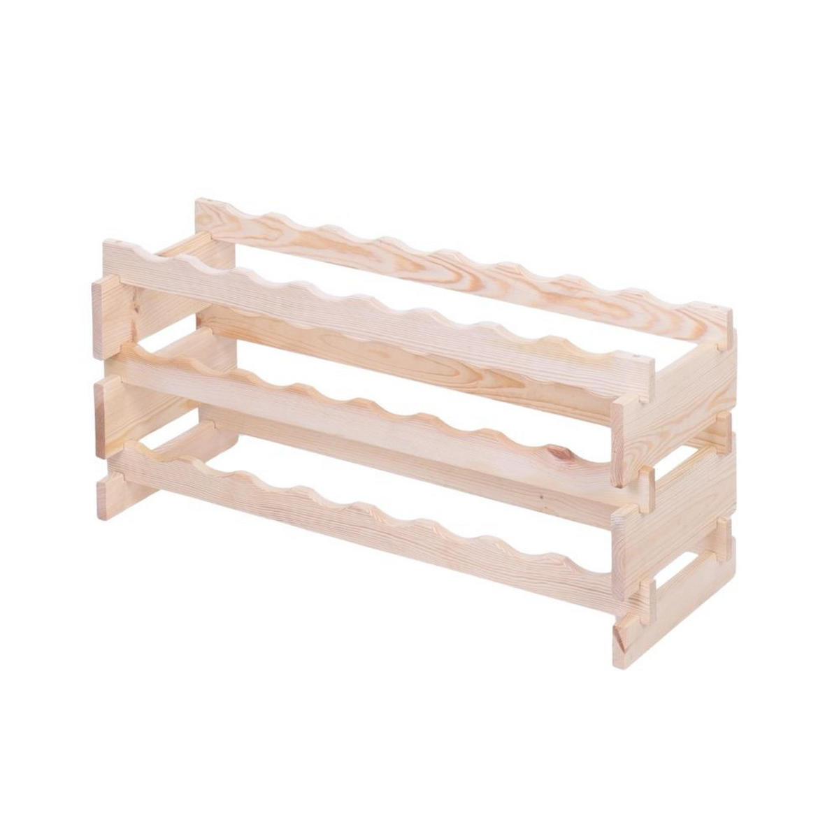WEINREGAL VINOTECA FLEX PRO HxBxT 37x84x28cm 24 Flaschen auf 3 Ebenen Natur unbehandelt - Naturfarben, Holz (84/37/28cm) - PROREGAL
